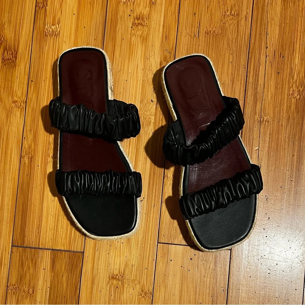 STAUD Maya Espadrille Sandals Black Size EU 37 / US 7